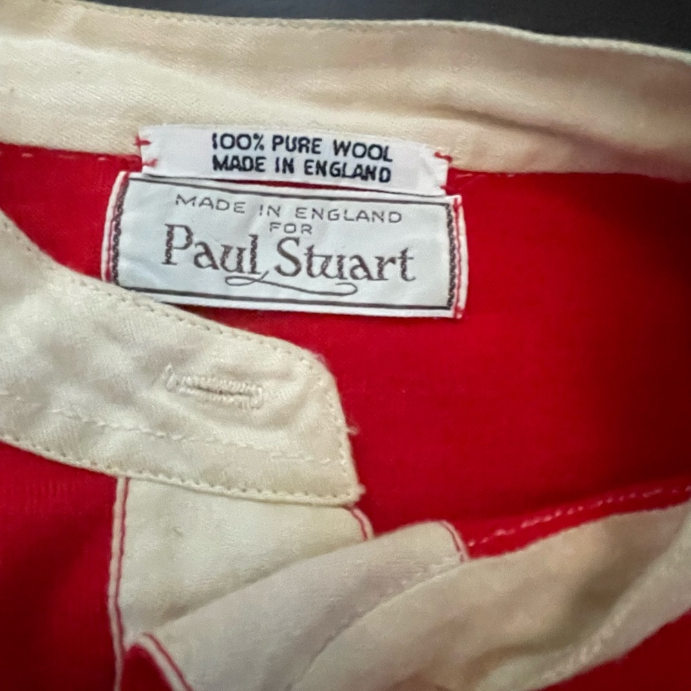 Paul Stuart Bold Red Long Sleeve Shirt